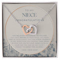 To My Niece Live Your Dreams Necklace Gift For Niece From Aunt Niece Birthday Graduation Christmas Present Interlocking Hearts Necklace