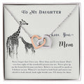 For Daughter - Never Forget That I Love You - Interlocking Hearts Necklace