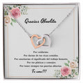 Gracias Abuelita Por Cuidarme Por Darme De Tus Ricas Comidas Interlocking Hearts Necklace
