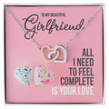 Interlocking Hearts Necklace For Girlfriend - Two Hearts