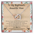 Gift For Boyfriend'S Mom - My Life Is Filled With More Joy - Interlocking Interlocking Hearts Necklace