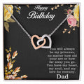 Happy Birthday Daughter Heart Necklace Interlocking Hearts Necklace