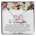 To My Daughter Necklace Gift Gift For Daughter From Mom Mother Daughter Interlocking Hearts Necklace Birthday Christmas Gift