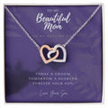 Mother Of The Groom Gift From Son Mom Wedding Gift From Son Wedding Gift From Groom To Mom Necklace Gift For Mom Wedding Gift From Son Interlocking Hearts Necklace
