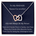 To My Co-Worker Nurse Week Special Interlocking Hearts Necklace