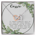 It Takes A Special Girl Interlocking Hearts Necklace