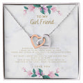 Wherever The Journey Takes Us Necklace Gift For Girlfriend From Boyfriend Interlocking Hearts Necklace