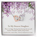 Interlocking Hearts Dearest Daughter Pendant Necklace Interlocking Hearts Necklace