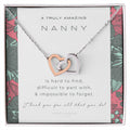 Nanny Appreciation Necklace Gift Nanny Thank You Gift Thank You Nanny Gift For Nanny Leaving A Truly Amazing Babysitter Gift Best Nanny Interlocking Hearts Necklace