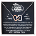 Be There For You Interlocking Hearts Necklace