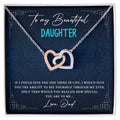 Special Gift For Daughter From Dad Interlocking Hearts Necklace
