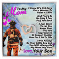 Firefighter'S Mom - Interlocking Heart Necklace Interlocking Hearts Necklace