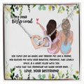 To My Bestfriend Interlocking Necklace Interlocking Hearts Necklace