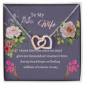 To My Wife - Mind Heart Stay - Necklace Interlocking Hearts Necklace