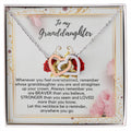 To My Granddaughter Necklaces Interlocking Hearts Necklace