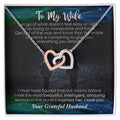 To My Wife Necklace Gift For Wife Necklace For Wife Birthday Gift For Wife Anniversary Gift For Wife Wife Christmas Gift From Husband Interlocking Hearts Necklace