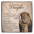 My Daughter - Believe In Yourself - Necklace Interlocking Hearts Necklace