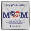 To My Mom - I Love You Message - Tmm03 Interlocking Hearts Necklace