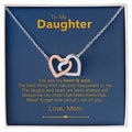 To My Daughter - Heart & Soul - Necklace Interlocking Hearts Necklace