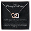 To My Beautiful Mother From Bride Interlocking Hearts Interlocking Hearts Necklace