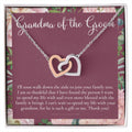 Grandmother Of The Groom Gift Necklace Grandma Wedding Gift Nana Bridal Shower Rehearsal Dinner Thank You Gift Interlocking Hearts Necklace