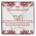 Wish You All The Finest Things In Life - Best Gift For Granddaughter Interlocking Hearts Necklace