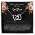Loving Memory Brother Interlocking Hearts Necklace