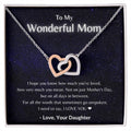 My Wonderful Mom - Necklace Interlocking Hearts Necklace