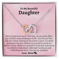 To My Daughter - You’Re My Sunshine- Interlocking Necklace Interlocking Hearts Necklace