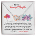 To My Daughter - Black Friday Special Interlocking Hearts Necklace