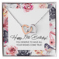 Happy 19Th Birthday Interlocking Hearts Necklace Message Card