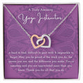 Gift For Yoga Instructor Yoga Instructor Appreciation Gift A Truly Amazing Yoga Instructor Gift Interlocking Hearts Necklace
