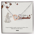 Godmother Goddaughter Gift Necklace Emotional Message Card Cute Rabbit Interlocking Hearts Necklace
