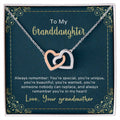 Nobody Can Replace My Granddaughter Heart Necklace Interlocking Hearts Necklace