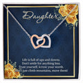 Necklace For Daughter From Mom Dad Daughter Birthday Necklace Interlocking Hearts Daughter Jewelry Giftpersonalized Necklace For Daughter Interlocking Hearts Necklace