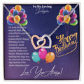 Happy Birthday Daughter Interlocking Hearts Necklace