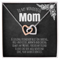 To My Wonderful Mom - Love Your Favorite Dentist Interlocking Hearts Necklace