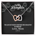 To My Daughter From Mom Interlocking Hearts Necklace Mother To Daughter Gift Birthday Gift To Daughter From Mom Daughter Necklace