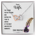 To My Wife Interlocking Hearts Necklace