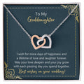 To My Goddaughter May Your Love Deepen Necklace Interlocking Hearts Necklace