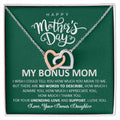 Happy Mother'S Day My Bonus Mom - Interlocking Heart Necklace Interlocking Hearts Necklace
