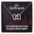 Romantic Girlfriend Necklace Gift - Interlocking Hearts Interlocking Hearts Necklace