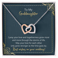 To My Goddaughter May Your Love Grow Stronger Necklace Interlocking Hearts Necklace