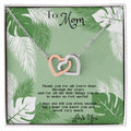 To Mom Interlocking Hearts Necklace-Love You