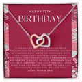 Gift For 13 Year Old Girl Gifts 13Th Birthday Girl 13Th Birthday Gift Thirteenth Birthday Necklace Teen Birthday Gift Official Teenager Interlocking Hearts Necklace
