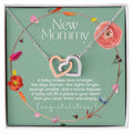 Mom To Be Necklace New Mom Necklace First Time Mom Necklace Pregnancy Gift New Mom Gift New Mommy Gift New Mom Gift Jewelry Interlocking Hearts Necklace