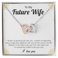 To My Future Wife - Interlocking Hearts Premium Lovecube Interlocking Hearts Necklace