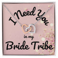 Entwined Heart Bride Tribe Necklace Interlocking Hearts Necklace