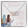 To My Amazing Best Friend - 2 Hearts Interlocking Hearts Necklace