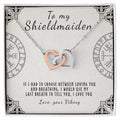 To My Shieldmaiden - I Love You Interlocking Hearts Necklace